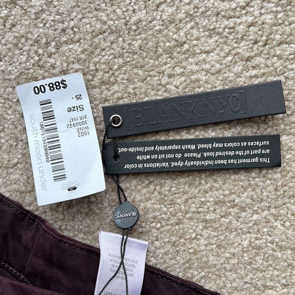 NTW Maroon Blank NYC pants size 25 - Picture 7 of 7